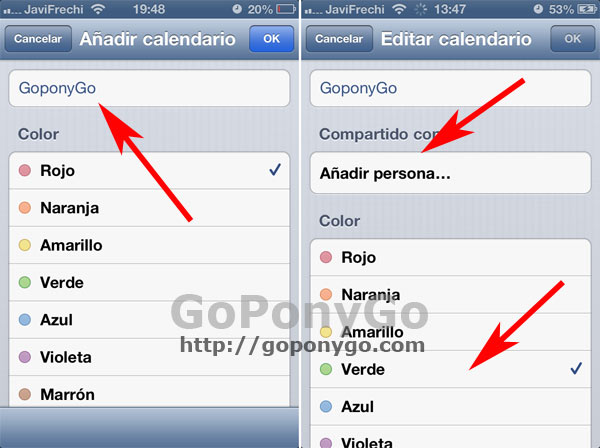 Cómo crear y gestionar Calendarios en el iPhone o iPad