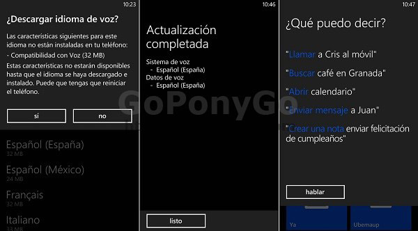 Guía para usar los comandos de voz en Windows Phone