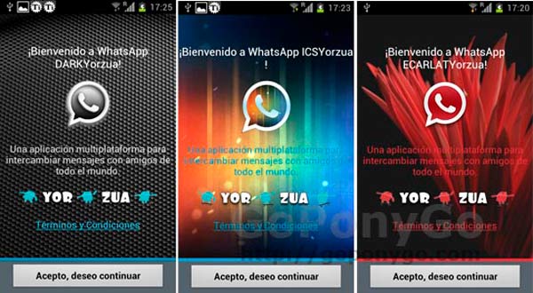 Tres nuevos temas para cambiar el aspecto de Whatsapp en Android