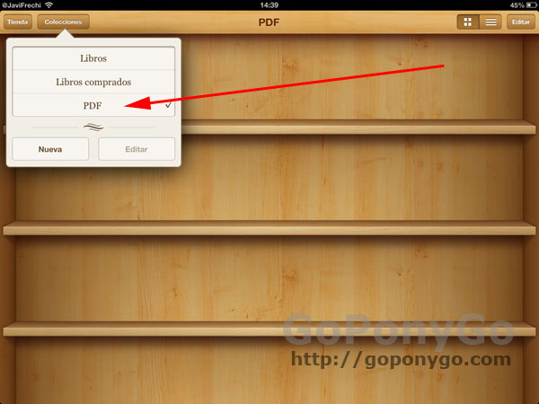 Cómo compartir archivos PDF desde iBooks