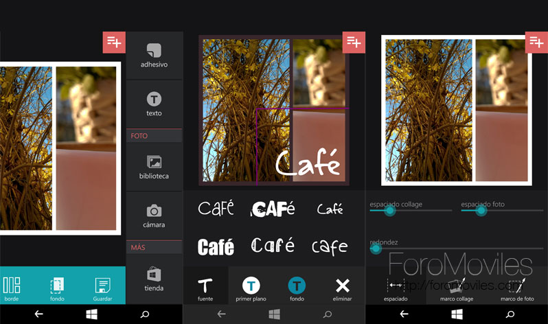Collages en Windows Phone