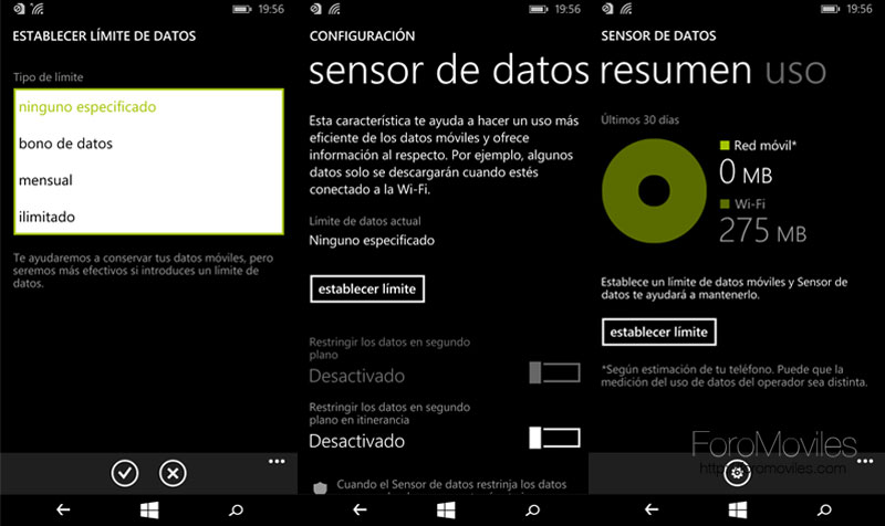 Desactivar datos en Windows Phone