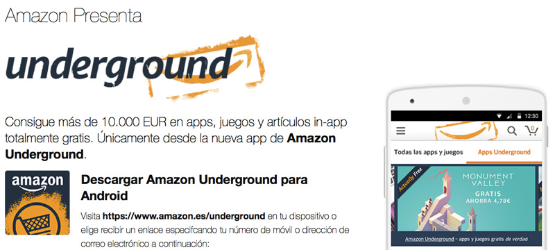 Amazon Underground - 3 juegos android por los que he pagado y tú puedes tener gratis
