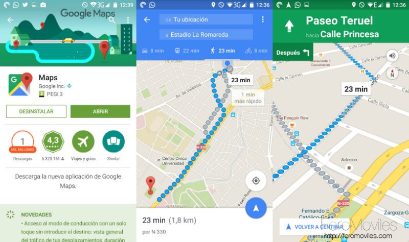 Navegadores GPS Android Google Maps