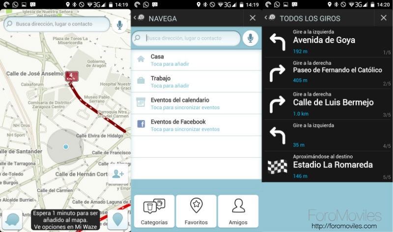 Navegadores GPS Android Waze