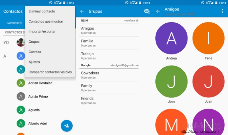 Contactos En Android Grupos