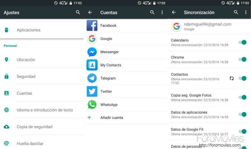 Contactos En Android Sincronización En Google